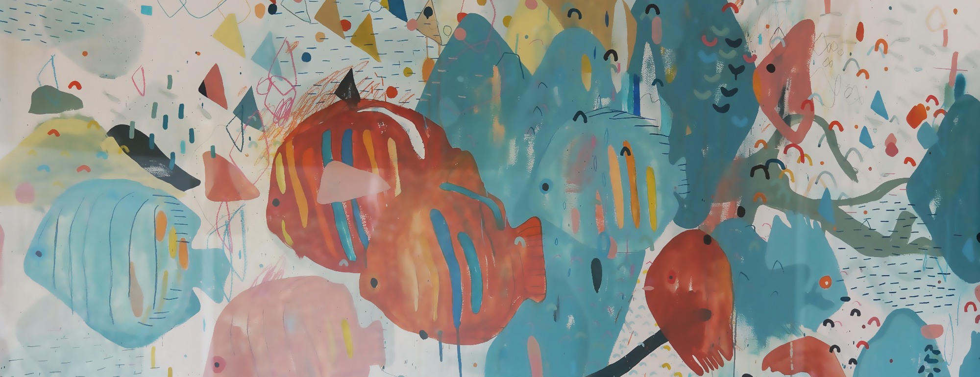 Colourful fish painting